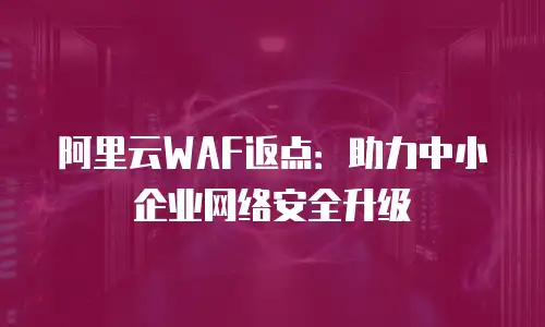 阿里云WAF返点：助力中小企业网络安全升级