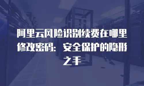 阿里云风险识别续费在哪里修改密码：安全保护的隐形之手