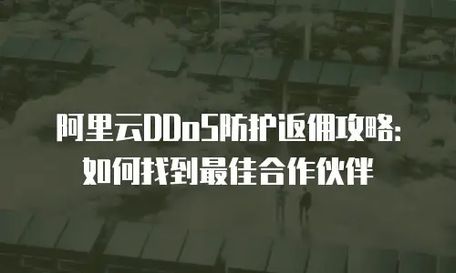 阿里云DDoS防护返佣攻略：如何找到最佳合作伙伴