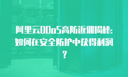阿里云DDoS高防返佣揭秘：如何在安全防护中获得利润？