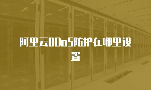 阿里云DDoS防护在哪里设置