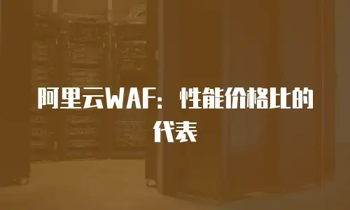 阿里云WAF：性能价格比的代表