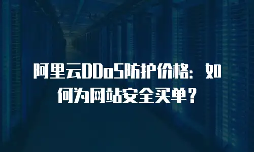 阿里云DDoS防护价格：如何为网站安全买单？