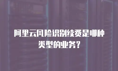 阿里云风险识别续费是哪种类型的业务？