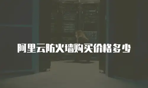 阿里云防火墙购买价格多少