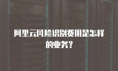 阿里云风险识别费用是怎样的业务？