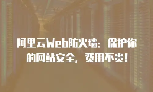 阿里云Web防火墙：保护你的网站安全，费用不贵！