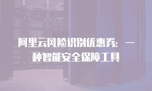 阿里云风险识别优惠券：一种智能安全保障工具