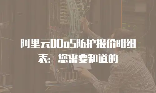 阿里云DDoS防护报价明细表：您需要知道的