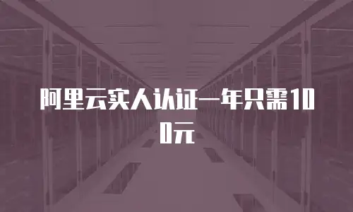阿里云实人认证一年只需100元