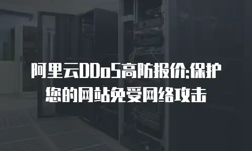 阿里云DDoS高防报价:保护您的网站免受网络攻击