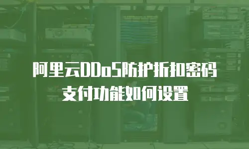 阿里云DDoS防护折扣密码支付功能如何设置