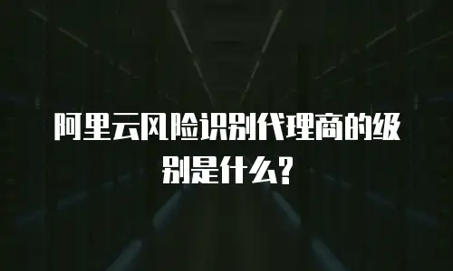 阿里云风险识别代理商的级别是什么?