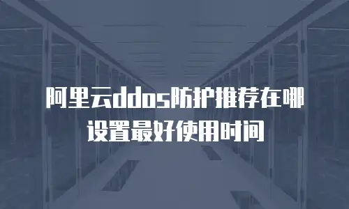 阿里云ddos防护推荐在哪设置最好使用时间