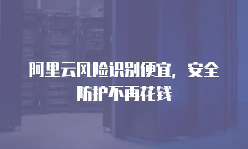 阿里云风险识别便宜，安全防护不再花钱