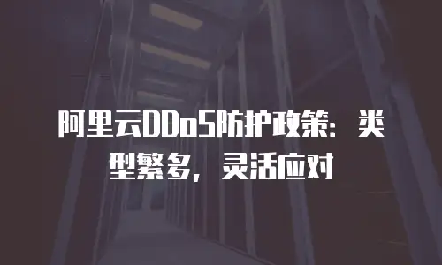 阿里云DDoS防护政策：类型繁多，灵活应对