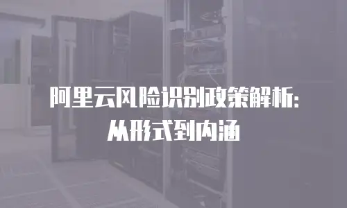 阿里云风险识别政策解析：从形式到内涵
