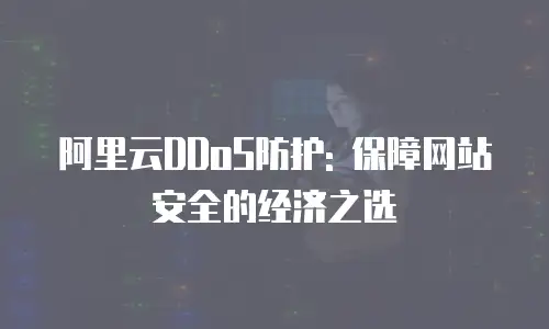 阿里云DDoS防护: 保障网站安全的经济之选