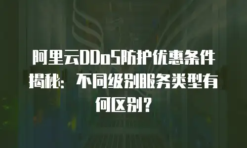 阿里云DDoS防护优惠条件揭秘：不同级别服务类型有何区别？