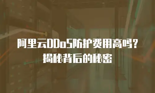 阿里云DDoS防护费用高吗？揭秘背后的秘密