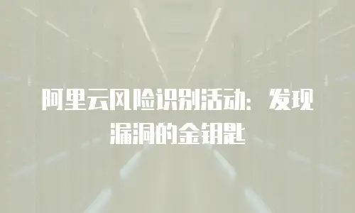 阿里云风险识别活动：发现漏洞的金钥匙