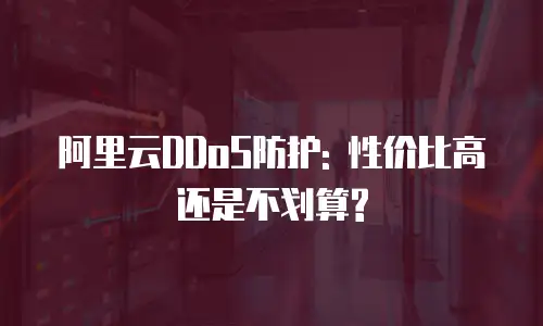 阿里云DDoS防护: 性价比高还是不划算?