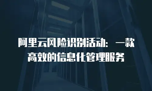 阿里云风险识别活动：一款高效的信息化管理服务
