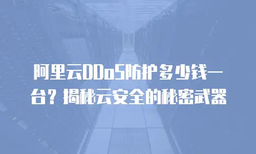 阿里云DDoS防护多少钱一台？揭秘云安全的秘密武器