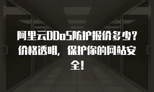 阿里云DDoS防护报价多少？价格透明，保护你的网站安全！
