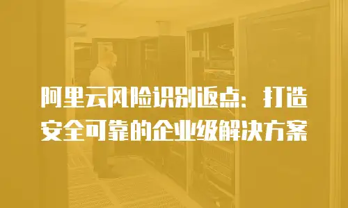 阿里云风险识别返点：打造安全可靠的企业级解决方案