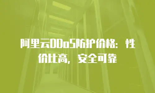阿里云DDoS防护价格：性价比高，安全可靠
