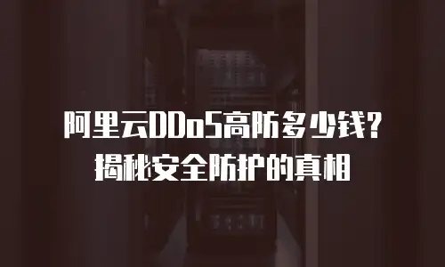 阿里云DDoS高防多少钱？揭秘安全防护的真相