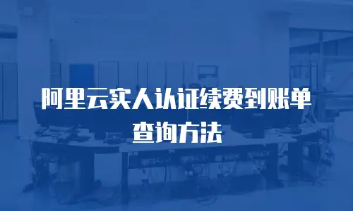阿里云实人认证续费到账单查询方法