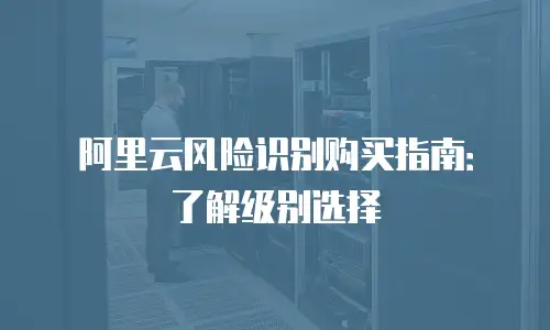 阿里云风险识别购买指南：了解级别选择