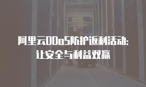 阿里云DDoS防护返利活动：让安全与利益双赢