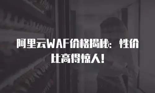 阿里云WAF价格揭秘：性价比高得惊人！