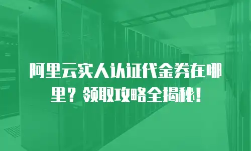 阿里云实人认证代金券在哪里？领取攻略全揭秘！