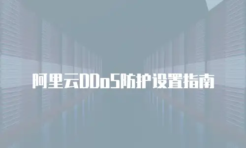 阿里云DDoS防护设置指南