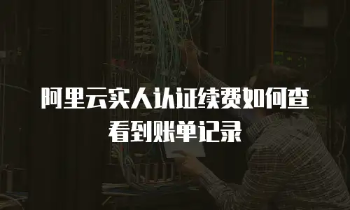 阿里云实人认证续费如何查看到账单记录