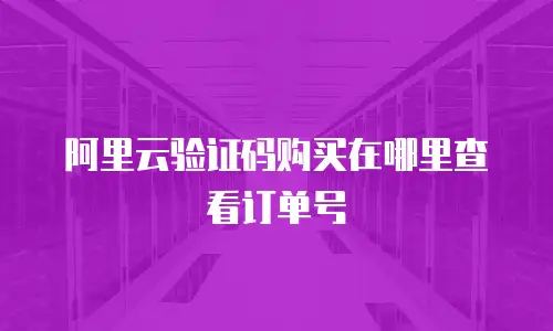 阿里云验证码购买在哪里查看订单号