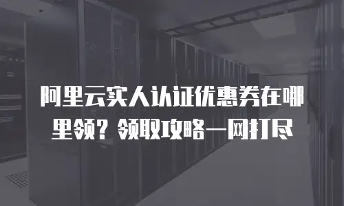 阿里云实人认证优惠券在哪里领？领取攻略一网打尽