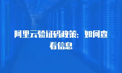 阿里云验证码政策：如何查看信息