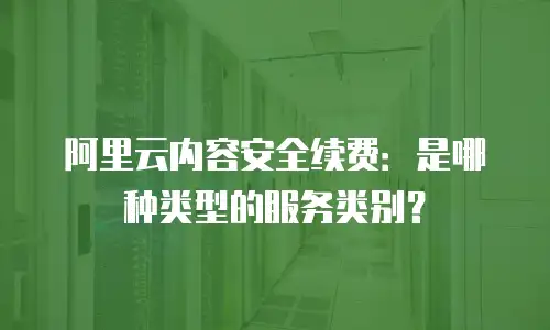 阿里云内容安全续费：是哪种类型的服务类别？