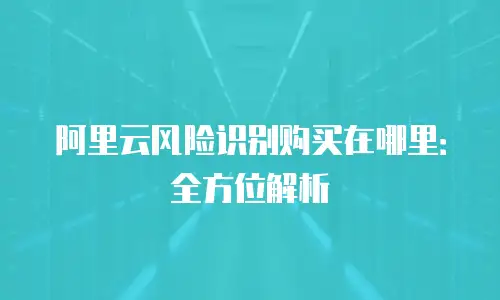 阿里云风险识别购买在哪里：全方位解析