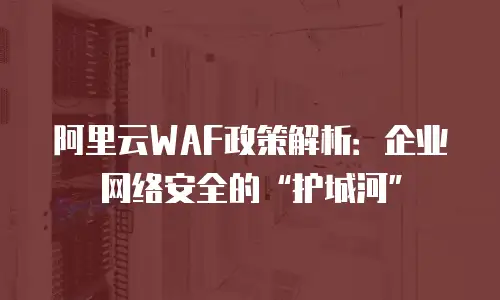 阿里云WAF政策解析：企业网络安全的“护城河”