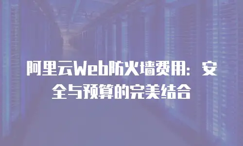 阿里云Web防火墙费用：安全与预算的完美结合