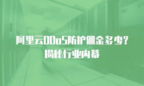 阿里云DDoS防护佣金多少？揭秘行业内幕
