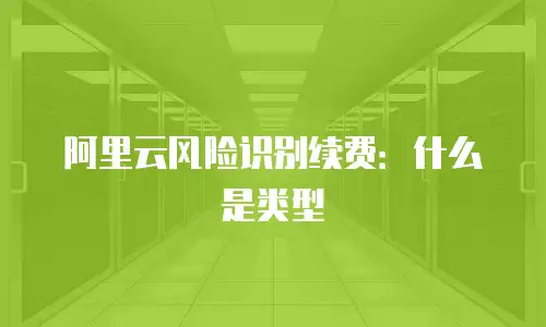 阿里云风险识别续费：什么是类型