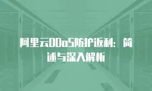 阿里云DDoS防护返利：简述与深入解析