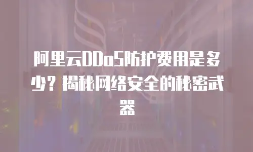 阿里云DDoS防护费用是多少？揭秘网络安全的秘密武器